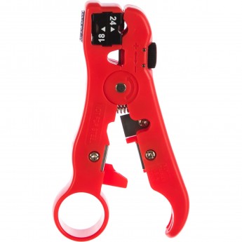 Универсальный инструмент для зачистки витой пары, кабеля 18 и 24 AWG, круглого и плоского телефонного кабеля HYPERLINE HT-352A