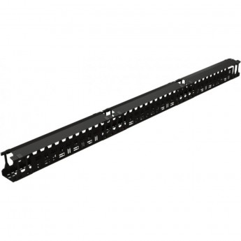 Вертикальный кабельный организатор для шкафов TSR HYPERLINE CMF-R42U-F106-СS-RAL9005 с крышкой, для профиля тип F