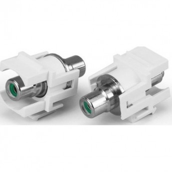 Вставка формата Keystone Jack HYPERLINE KJ1-RCA/GN-D-WH