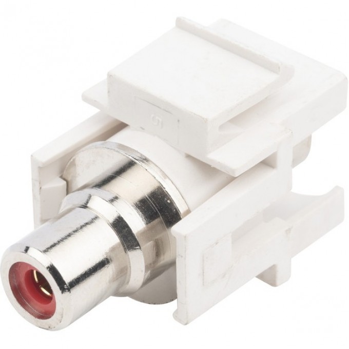 Вставка формата Keystone Jack HYPERLINE KJ1-RCA/RD-D-WH 246973