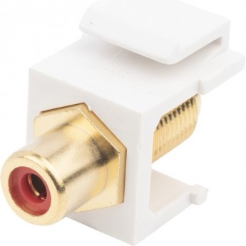 Вставка формата Keystone Jack HYPERLINE KJ1-RCA/RD-FHG-WH