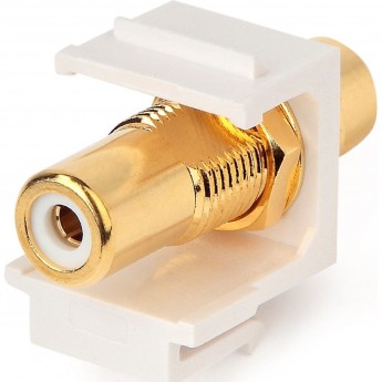 Вставка формата Keystone Jack HYPERLINE KJ1-RCA/WH-HG-WH