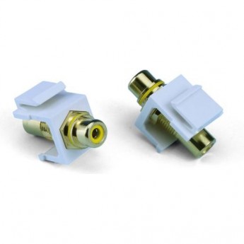 Вставка формата Keystone Jack HYPERLINE KJ1-RCA/YL-FHG-WH