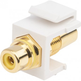 Вставка формата Keystone Jack HYPERLINE KJ1-RCA/YL-HG-WH