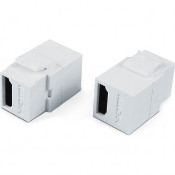 Вставка формата Keystone Jack с проходным адаптером HDMI 2.0 (Type A) HYPERLINE KJ1-HDMI-AL18-WH