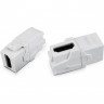 Вставка формата Keystone Jack с проходным адаптером HDMI 2.0 (Type A) HYPERLINE KJ1-HDMI-AV18-WH 247402