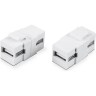 Вставка формата Keystone Jack с проходным адаптером USB 2.0 (Type A) HYPERLINE KJ1-USB-A2-WH 247122