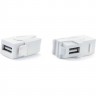 Вставка формата Keystone Jack с проходным адаптером USB 3.0 (Type A) HYPERLINE KJ1-USB-VA3-WH 247404