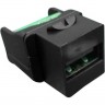 Вставка формата Keystone Jack USB 2.0 (Type A) HYPERLINE KJ1-USB-A2-SCRW-BK 251289