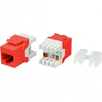 Вставка Keystone Jack RJ-45(8P8C) HYPERLINE KJ8-8P8C-C5e-180-RD