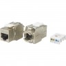 Вставка Keystone Jack RJ-45(8P8C) HYPERLINE KJ8-8P8C-C6A-180-TLS-SH-F-WH 426184