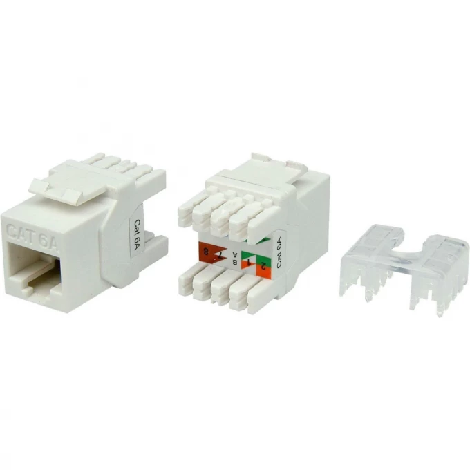 Вставка Keystone Jack RJ-45(8P8C) HYPERLINE KJ8-8P8C-C6A-180-WH 426187 Вставка Keystone Jack RJ-45(8P8C) HYPERLINE KJ8-8P8C-C6A-180-WH 426187