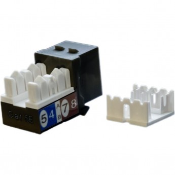 Вставка Keystone Jack RJ-45(8P8C) HYPERLINE KJ9-8P8C-C5e-90-BK