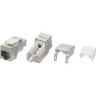 Вставка Keystone Jack RJ-45(8P8C) HYPERLINE KJ9-8P8C-C5e-90-SH-F-WH 432598