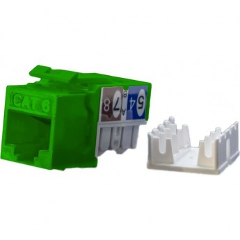 Вставка Keystone Jack RJ-45(8P8C) HYPERLINE KJ9-8P8C-C6-90-GN