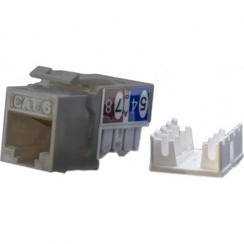 Вставка Keystone Jack RJ-45(8P8C) HYPERLINE KJ9-8P8C-C6-90-GY