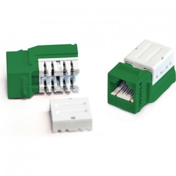 Вставка Keystone Jack RJ-45(8P8C) HYPERLINE KJNE-8P8C-C5e-90-GN