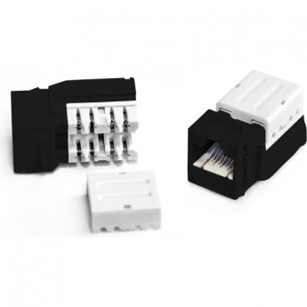 Вставка Keystone Jack RJ-45(8P8C) HYPERLINE KJNE-8P8C-C6-90-BK