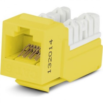 Вставка Keystone Jack RJ-45(8P8C) HYPERLINE KJNE-8P8C-C6-90-YL