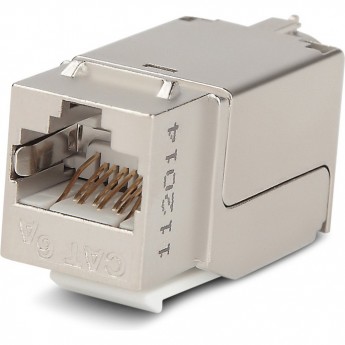 Вставка Keystone Jack RJ-45(8P8C) HYPERLINE KJNE-8P8C-C6A-90-SH-F-WH