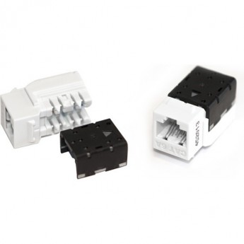 Вставка Keystone Jack RJ-45(8P8C) HYPERLINE KJNE-8P8C-C6A-90-WH