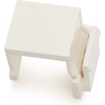 Вставка-заглушка формата Keystone Jack HYPERLINE KJ1-BL-WH